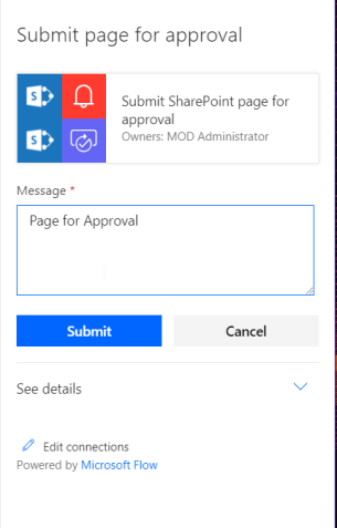 Submit Page for Approval