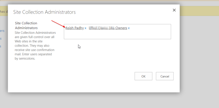 SiteCollectionAdminsSearchFix